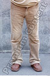 Leg Man White Casual Trousers Overweight